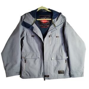 SIMS Men's Gray SzSm Snowboarding Skiing jackets w hoodie WellLoved Pls See Pics